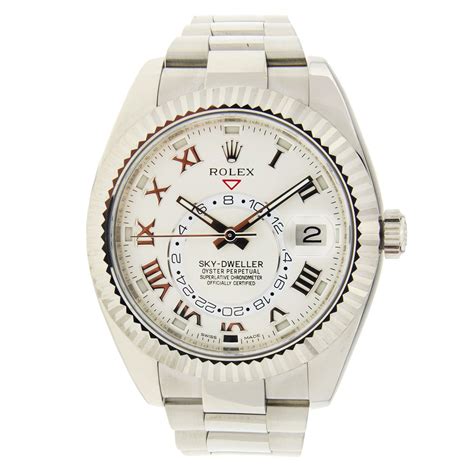 rolex sky dweller 18k white gold